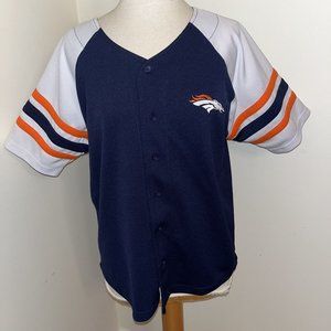 Jake Plummer #16 Denver Broncos NFL Baseball Style Jersey Youth Size L 14-16